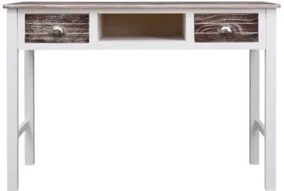 vidaXL Writing Desk Brown 43.3"x17.7"x29.9" Wood, 284154