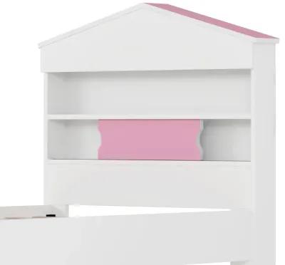 Merax 3-Pieces Bedroom Bed Nightstand and Stroage Rack Sets