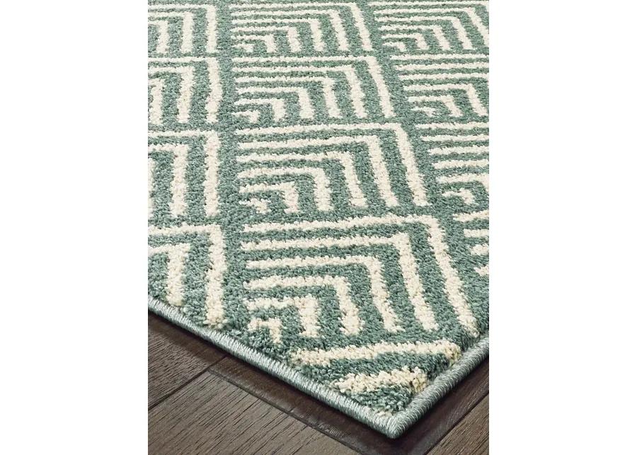 Carson 9'10" x 12'10" Blue Rug