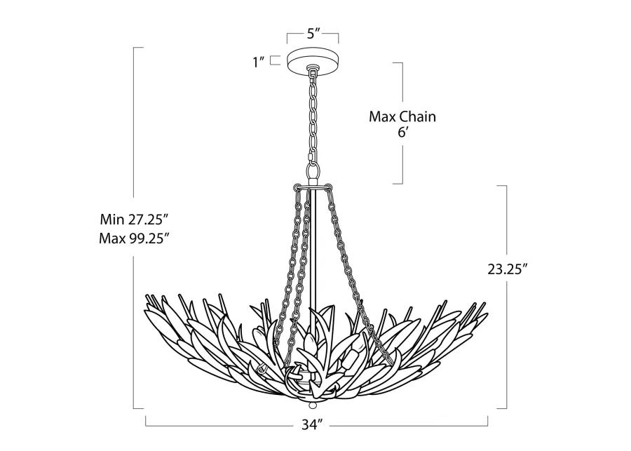 River Reed Basin Chandelier