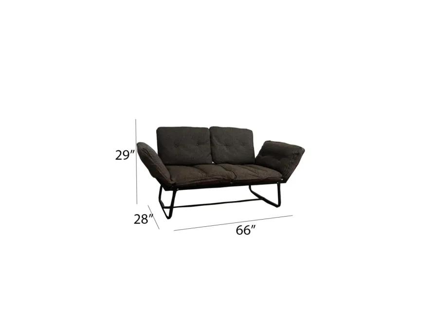 Violette Metal Frame Futon Loveseat