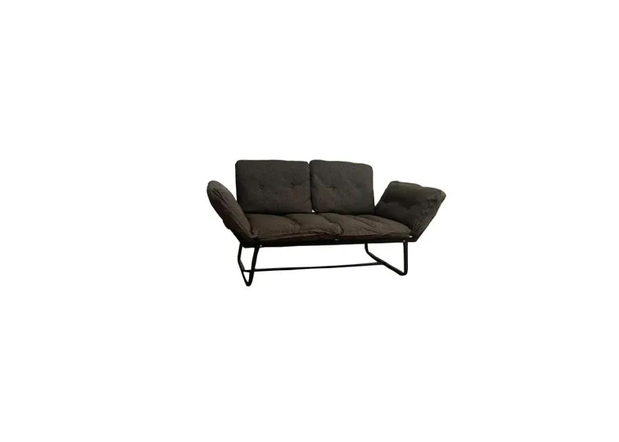 Violette Metal Frame Futon Loveseat