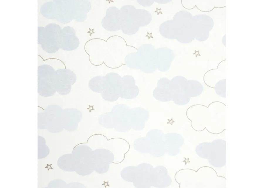 Goodnight Little Moon Clouds Soft & Plush Fitted Crib Sheet Single