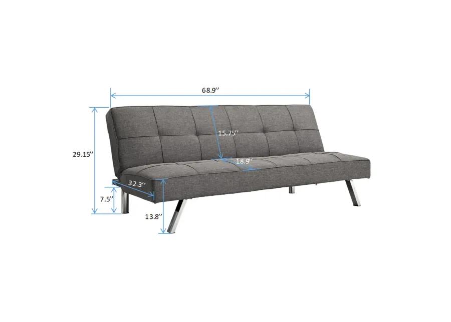 Metal Frame, Stainless Leg, Futon, Sofa Bed