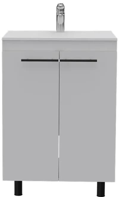 Sienna 2-Door Rectangle Freestanding Vanity Cabinet White