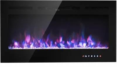 40-Inch Electric Fireplace Recessed with Thermostat