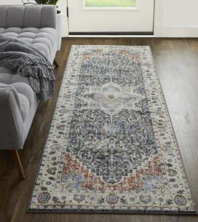 Kaia 39HTF Ivory/Blue/Red 3' x 10' Rug