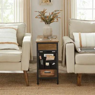 Sofa Side Table with Power Outlet - Convenient Table for Charging Devices and Stylish Decor