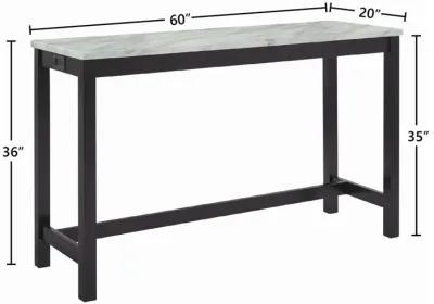 New Classic Furniture Furniture Celeste 4-Piece Faux Marble & Wood Bar Set in Black