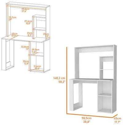 Palisades Computer Desk With Hutch And Storage Shelves