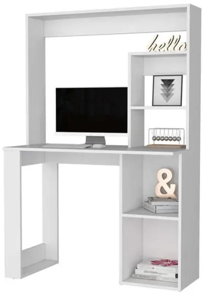 Palisades Computer Desk With Hutch And Storage Shelves