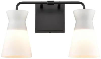 Brookville 15'' Wide 2-Light Black Vanity Light