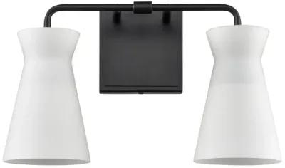 Brookville 15'' Wide 2-Light Black Vanity Light