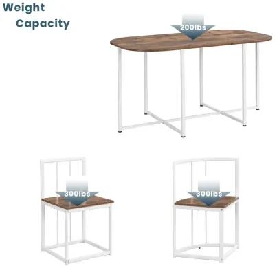 Modern 7-Piece Dining Table Set with 6 Stools