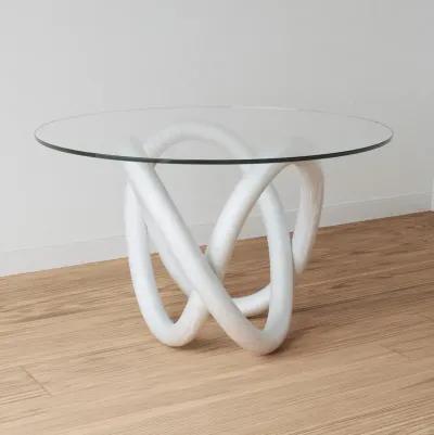 Knotty White Dining Table