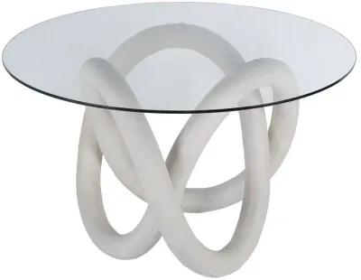 Knotty White Dining Table