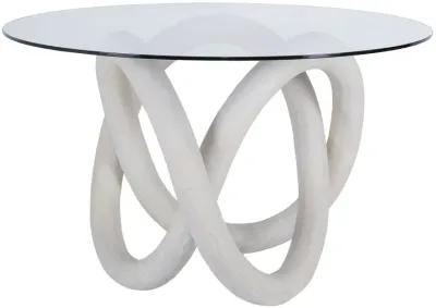 Knotty White Dining Table