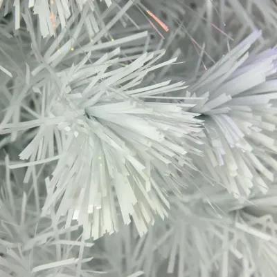 4' Pre-Lit Medium White Iridescent Fiber Optic Artificial Christmas Tree  Blue LED Lights