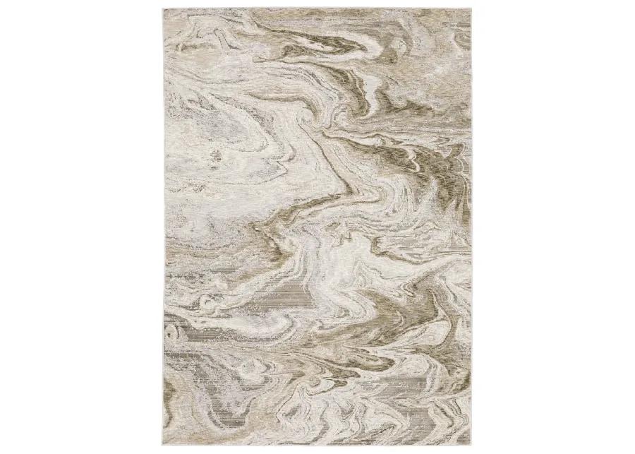 Nebulous 6'7" x 9'6" Beige Rug