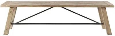 Belen Kox Rustic Reclaimed Pine Dining Bench, Belen Kox