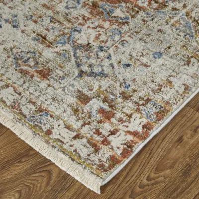 Kaia 39HWF Ivory/Orange/Blue 5' x 7'9" Rug