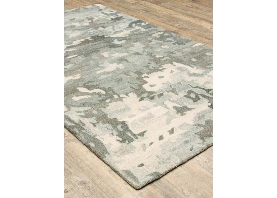 Anastasia 2'6" x 8' Grey Rug