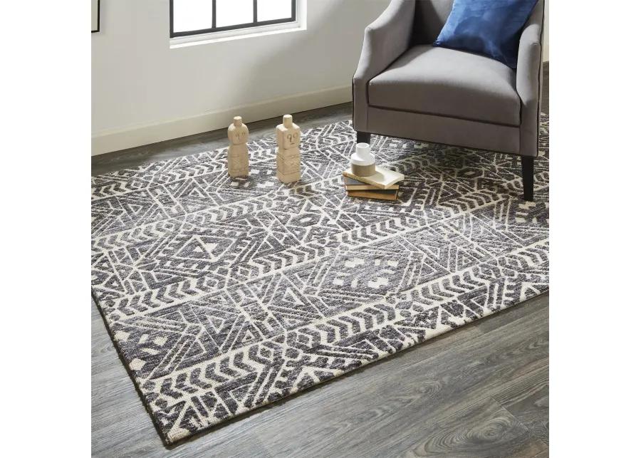 Colton 8627F Gray/Black/Ivory 3'6" x 5'6" Rug