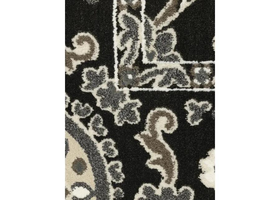 Raylan 6'7" x 9'6" Black Rug