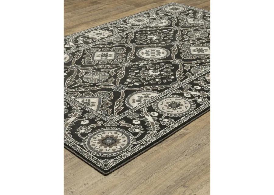 Raylan 6'7" x 9'6" Black Rug