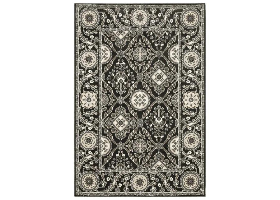 Raylan 6'7" x 9'6" Black Rug