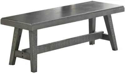 Sturdy Wood Dining Bench, Grey