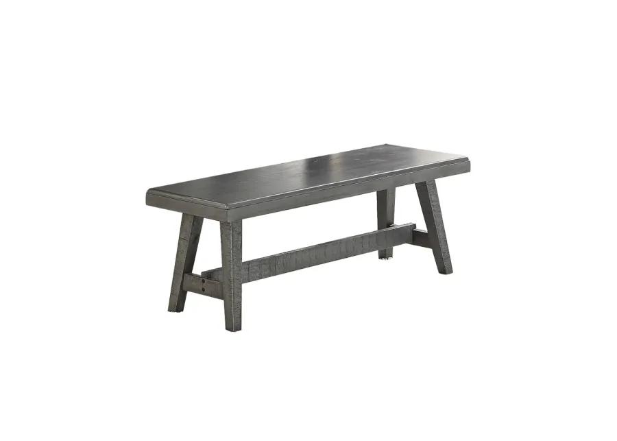 Sturdy Wood Dining Bench, Grey