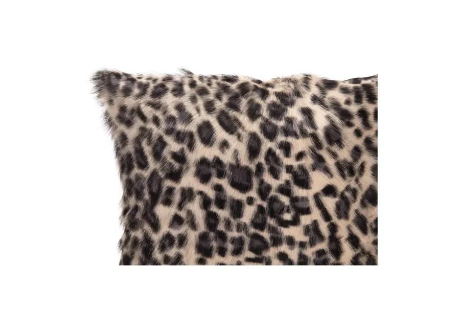 Moe�s Spotted Goat Fur Pillow Blue Leopard