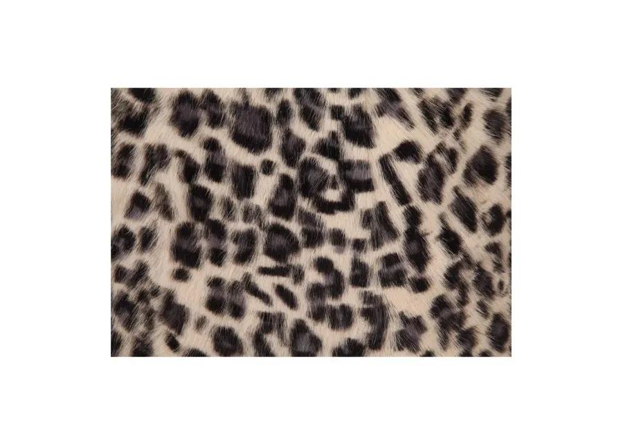 Moe�s Spotted Goat Fur Pillow Blue Leopard