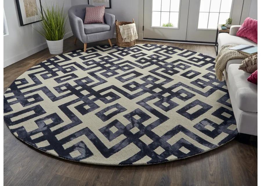 Lorrain 8568F Ivory/Black 10' x 10' Round Rug