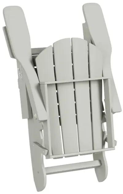 WestinTrends Folding Adirondack Chair With Footrest Ottoman Set