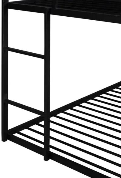 Bunk Beds For Kids Twin Over Twin, House Bunk Bed Metal Bed Frame Built-In Ladder