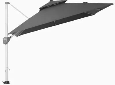 MONDAWE 10ft 2-Tier Square Cantilever Outdoor Patio Umbrella with Included Cover