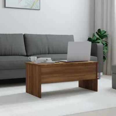 Coffee Table Brown Oak 40.2"x19.9"x18.3" Engineered Wood