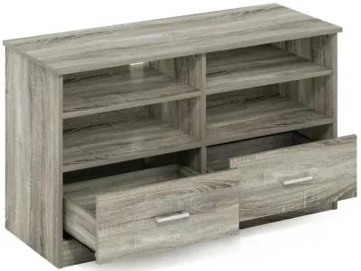 Furinno Jensen TV Stand with Drawer, French Oak