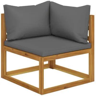 vidaXL 4 Piece Garden Lounge Set with Cushion Solid Acacia Wood