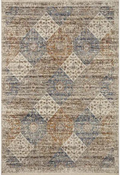 Sorrento SOR02 Ivory/Multi 6'7" x 9'10" Rug