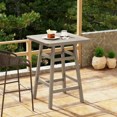 WestinTrends Square Outdoor Patio Bistro Bar Table With Umbrella Hole