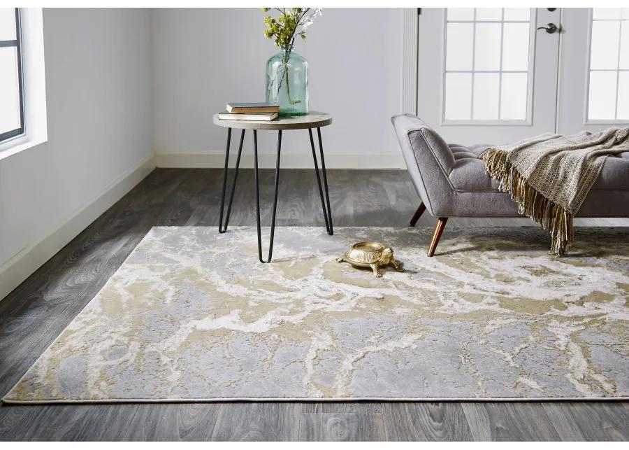 Aura 3563F Ivory/Silver/Gold 1'8" x 2'10" Rug