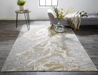 Aura 3563F Ivory/Silver/Gold 1'8" x 2'10" Rug