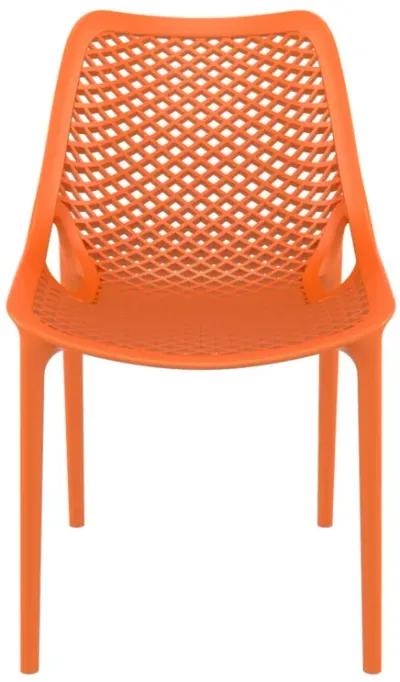 32.25" Black Stackable Outdoor Patio Dining Chair