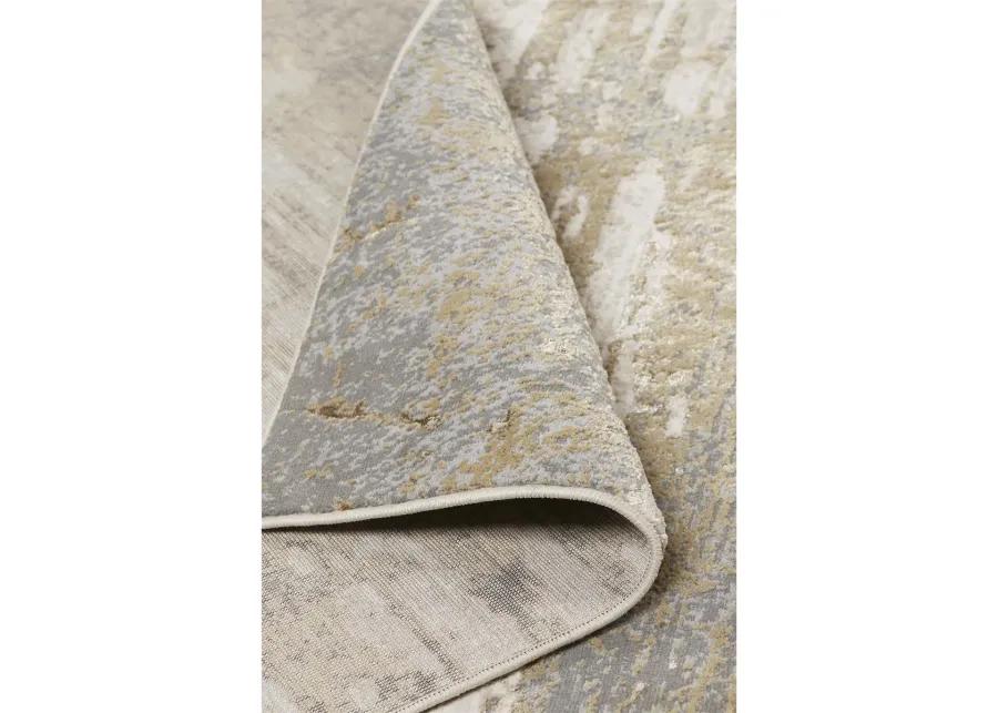 Aura 3567F 3'11" x 6' Ivory/Gold/Gray Rug