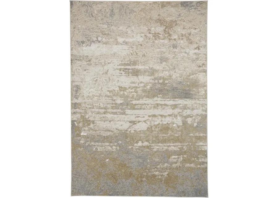 Aura 3567F 3'11" x 6' Ivory/Gold/Gray Rug