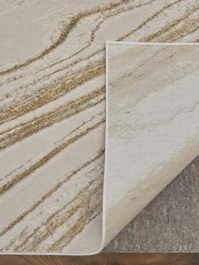 Aura 39LLF 8' x 10' Ivory/Taupe/Gold Rug