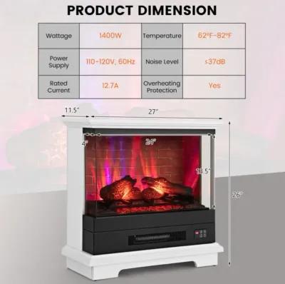 Hivvago 27 Inch Freestanding Fireplace with Remote Control